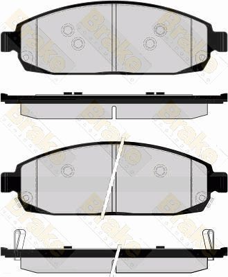 BRAKE ENGINEERING stabdžių trinkelių rinkinys, diskinis stabdys PA1665